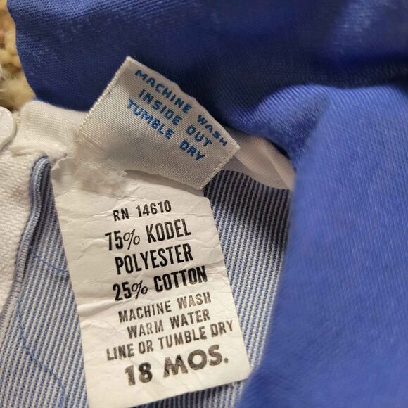 Vintage Girls Size 18 Months Precious Togs Dress Red White and Blue Summer - Picture 5 of 6